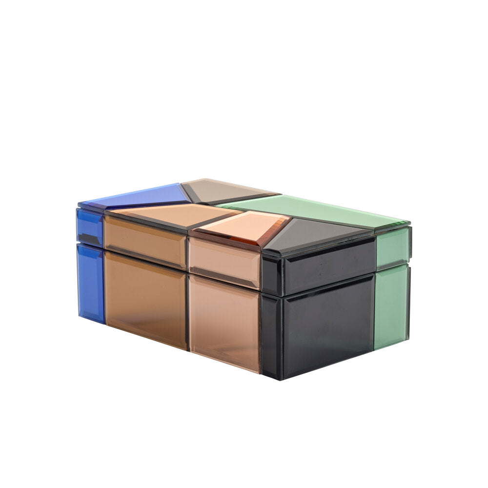 Smykkeskrin, Blå Multifarvet - L21,1 cm